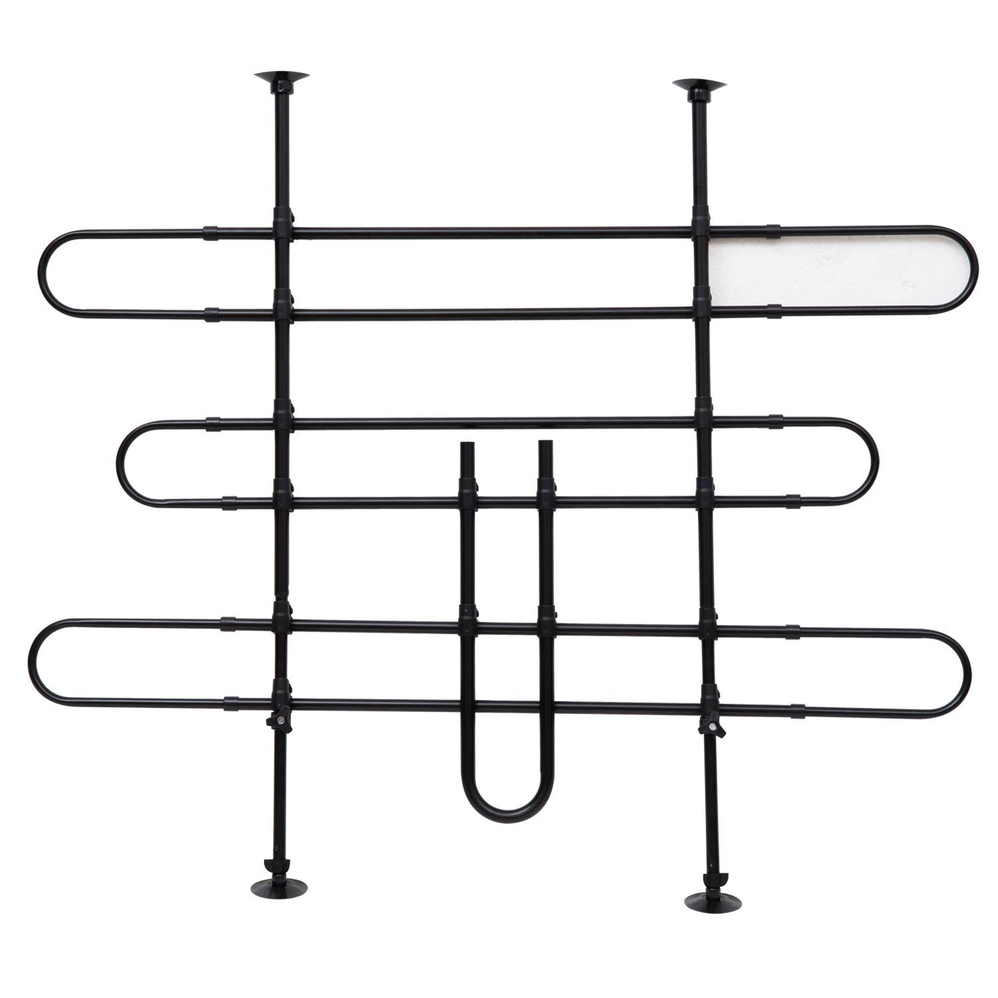 PAWHUT Grille de séparation extensible voiture barrière de sécurité barre réglable pour chien noir