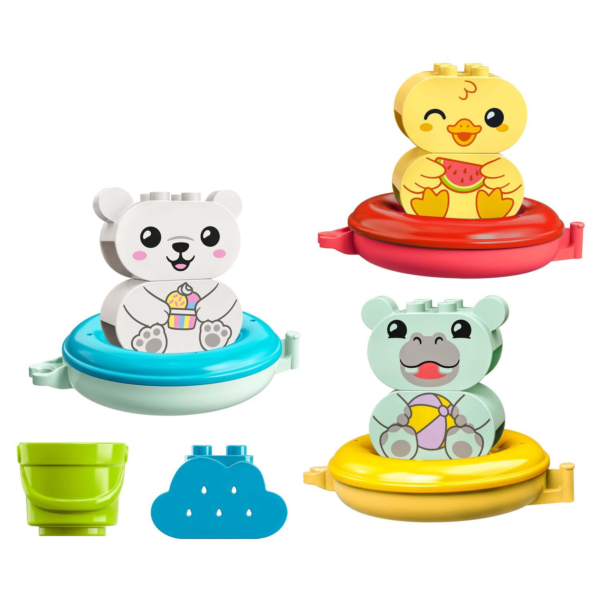 Voir la diapositive 3 : LEGO DUPLO 10965 Jouet de Bain : Le Train Flottant des Animaux