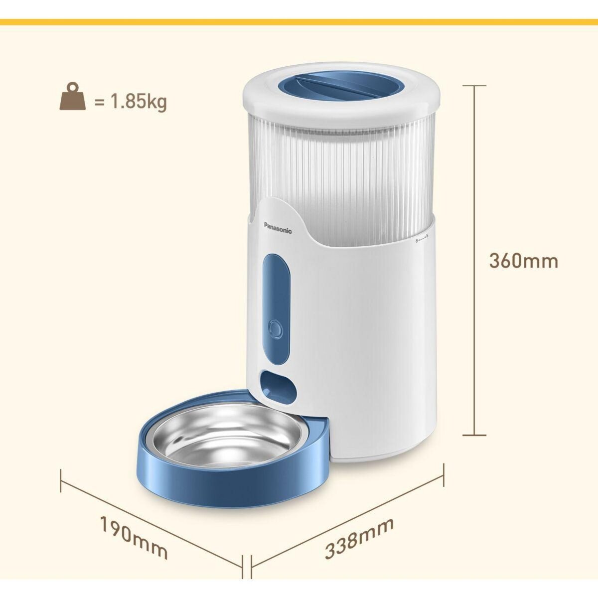 PANASONIC Distributeur de croquettes intelligent pour animaux CP-JNF01-W