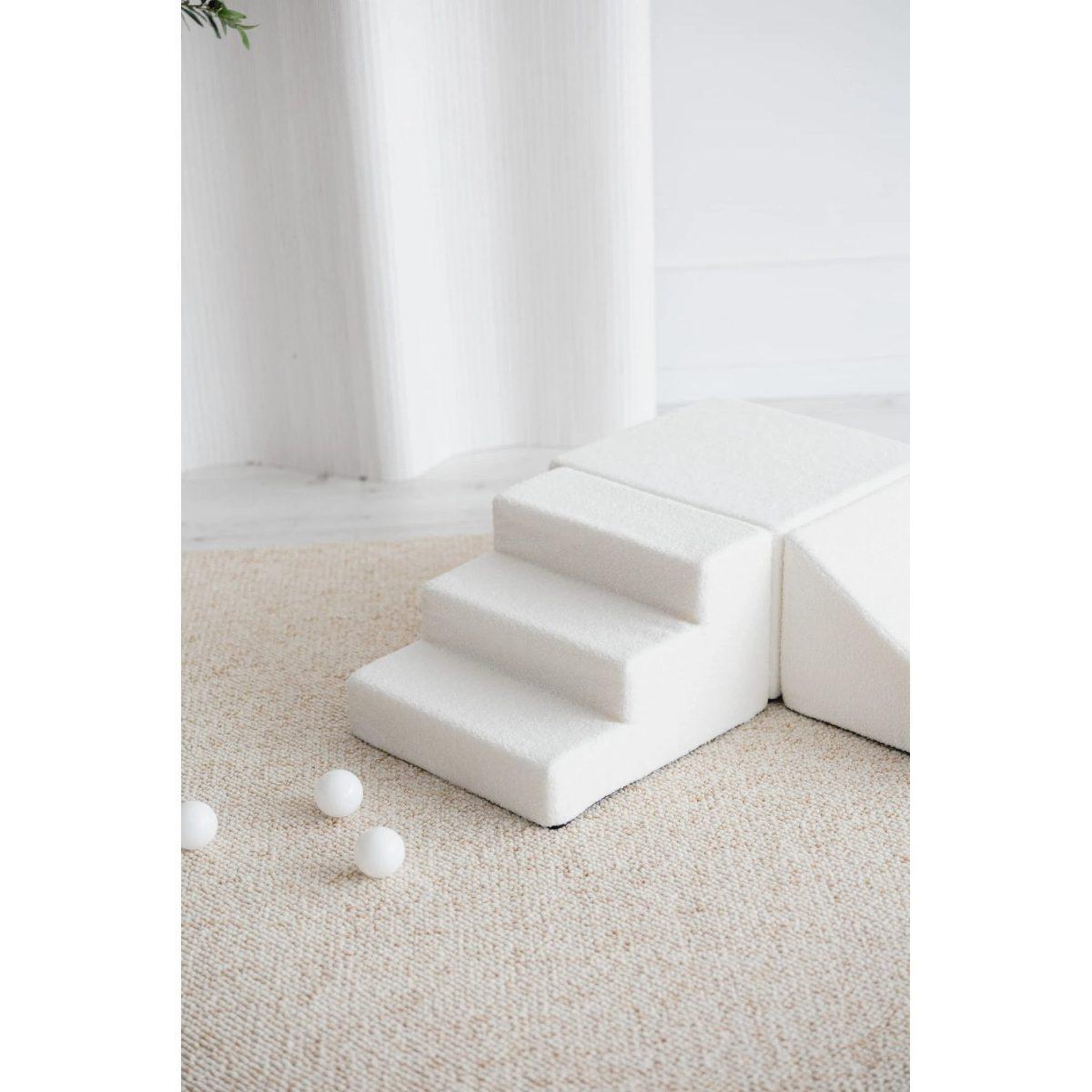 Voir la diapositive 3 : MONIO FOR KIDS Parcours de motricité 3 modules en mousse — Blanc