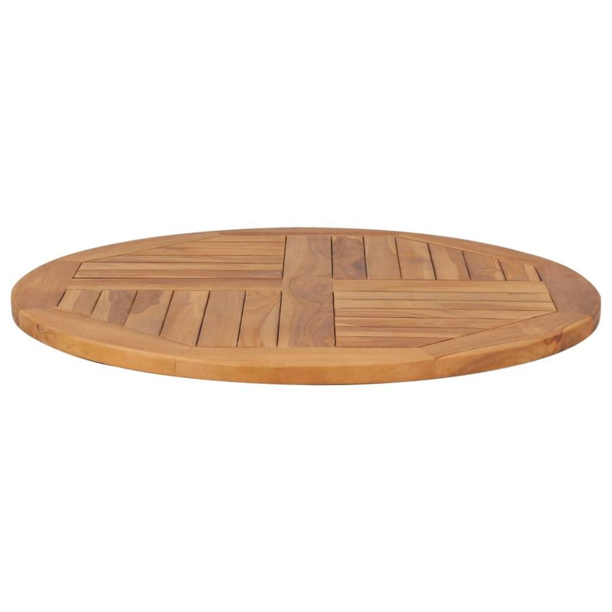 VIDAXL Dessus de table Bois de teck solide Rond 2,5 cm 80 cm