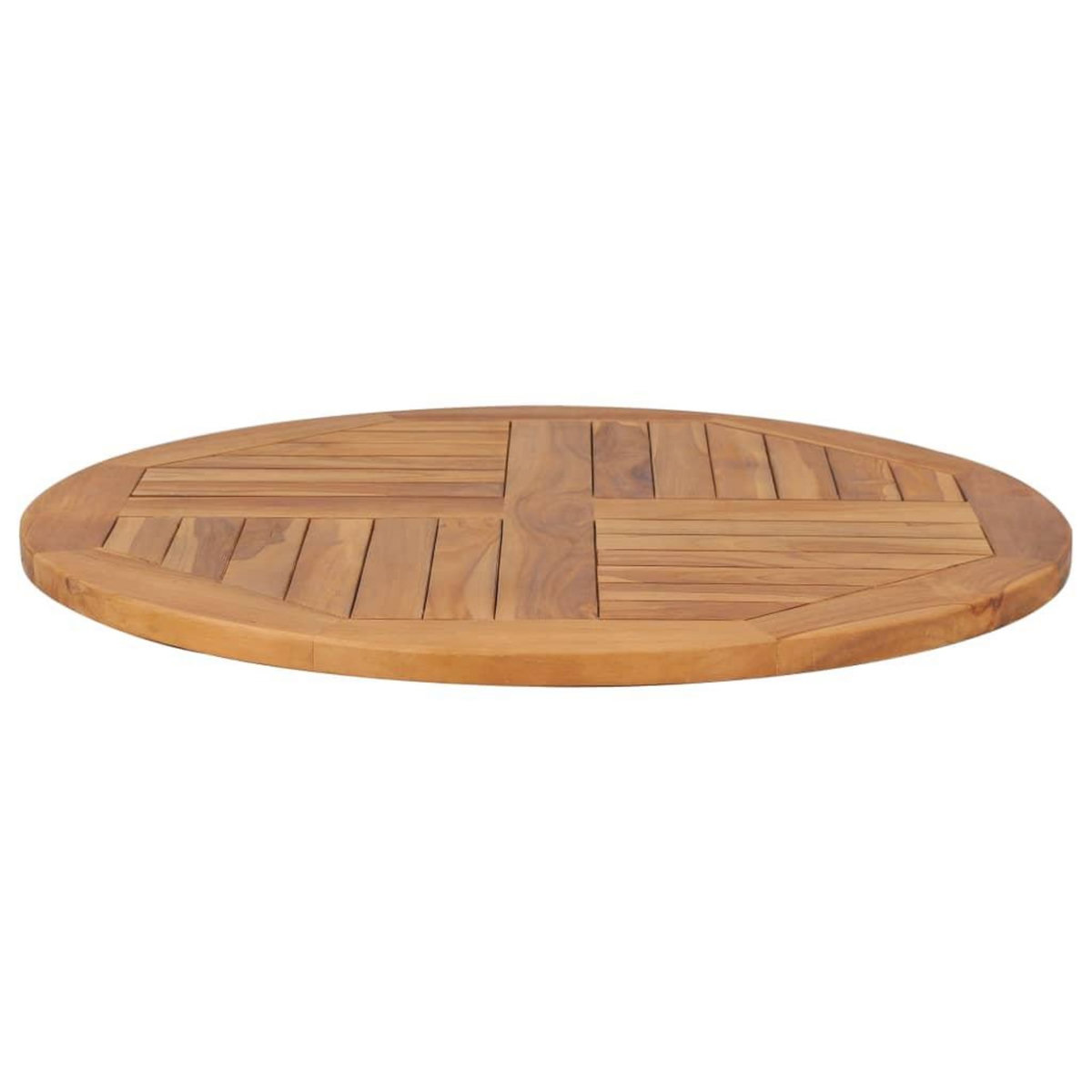 VIDAXL Dessus de table Bois de teck solide Rond 2,5 cm 80 cm