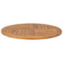 Voir la diapositive 3 : VIDAXL Dessus de table Bois de teck solide Rond 2,5 cm 80 cm