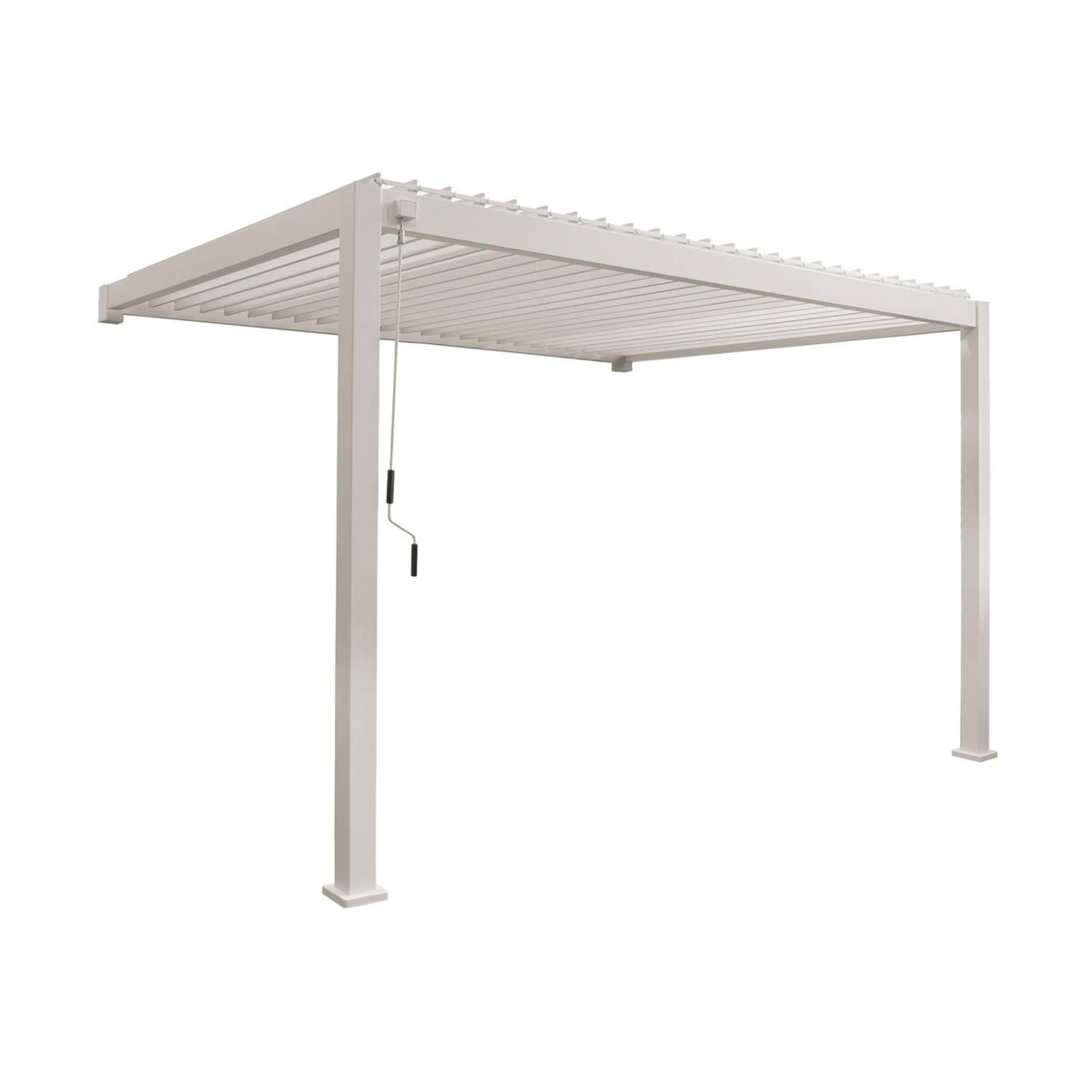 SWEEEK Pergola bioclimatique aluminium adossée lames orientables 4x3m Triomphe
