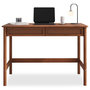 Voir la diapositive 1 : IDIMEX Bureau RODRIGO H 76 cm avec 2 tiroirs en bois massif