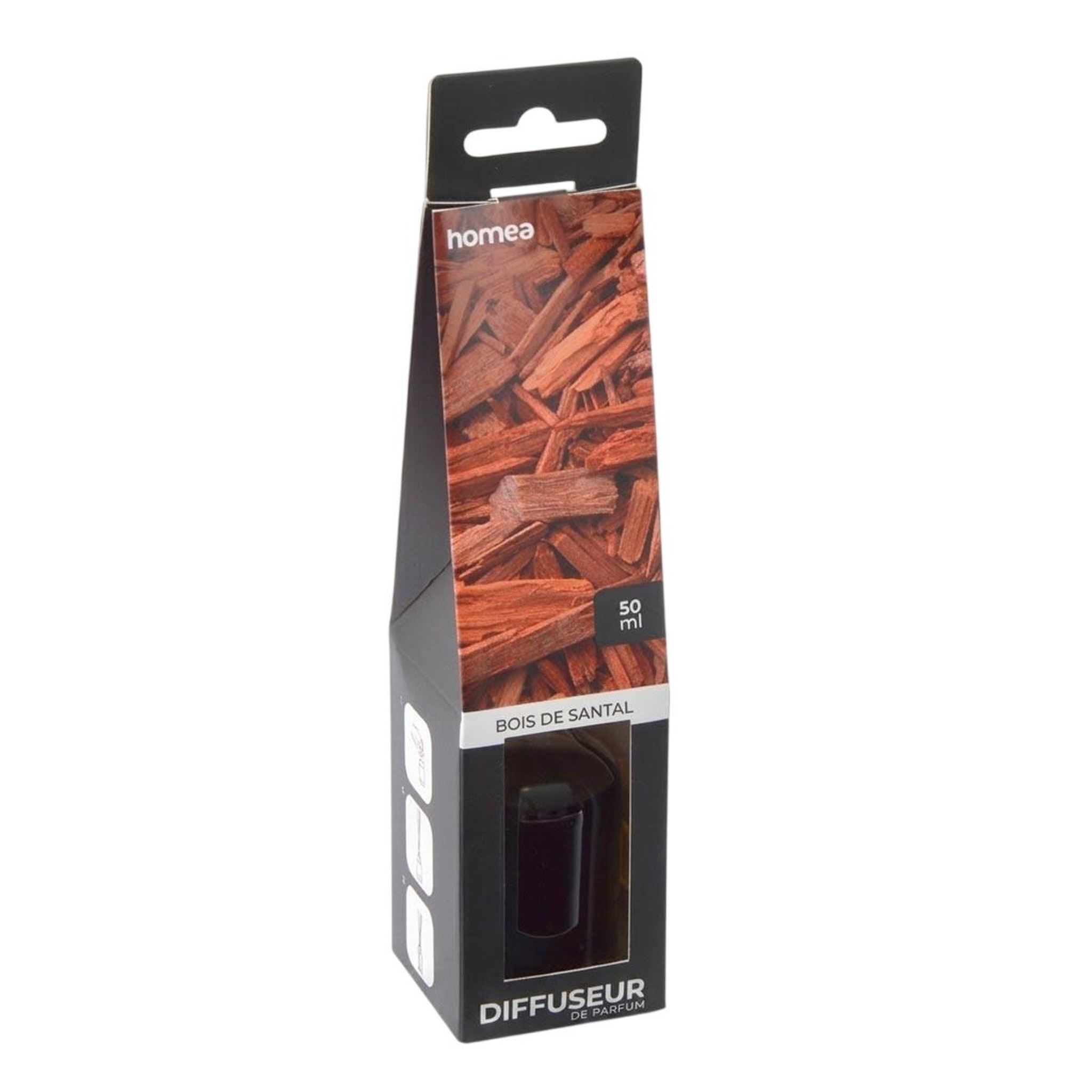 Voir la diapositive 2 : HOMEA Diffuseur de parfum  essentiel ii  50ml bois de santal