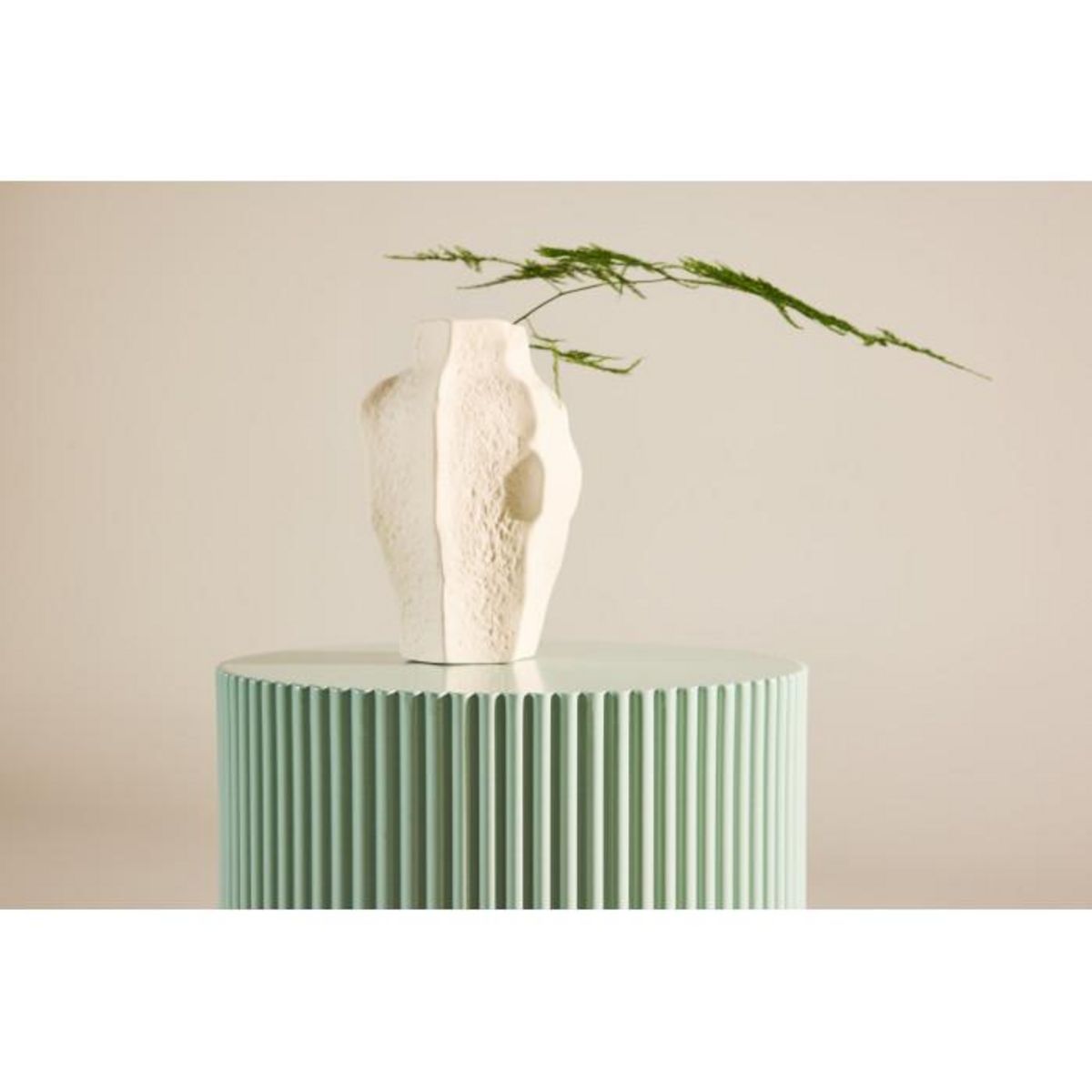 Paris Prix Table d'Appoint Nervurée  Lenox  50cm Vert