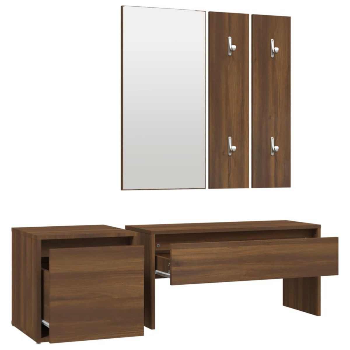 VIDAXL Ensemble de meubles de couloir Chene marron Bois d'ingenierie