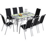 Habitat et Jardin Salon de jardin  Cordoba XL 180  - Phoenix - Noir