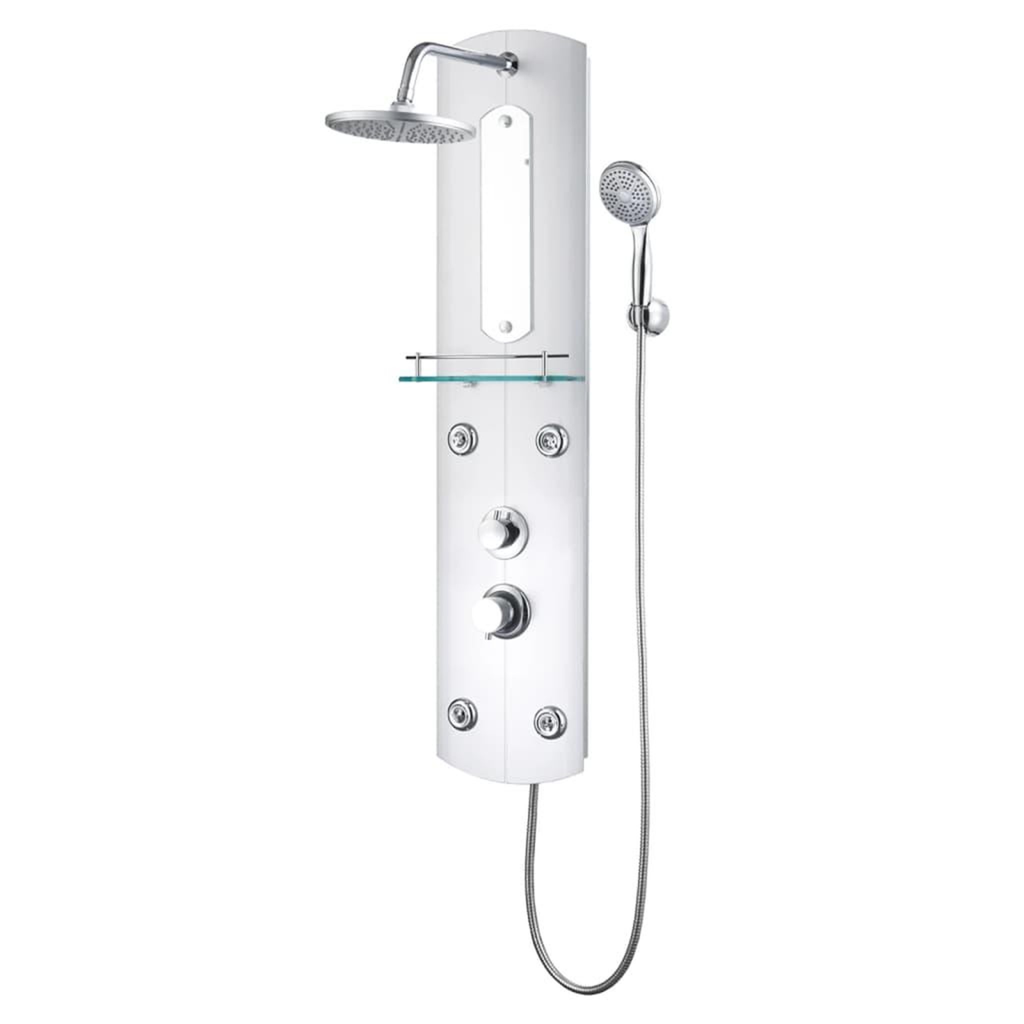 Voir la diapositive 3 : VIDAXL Panneau de douche 25x43x110 cm Argente