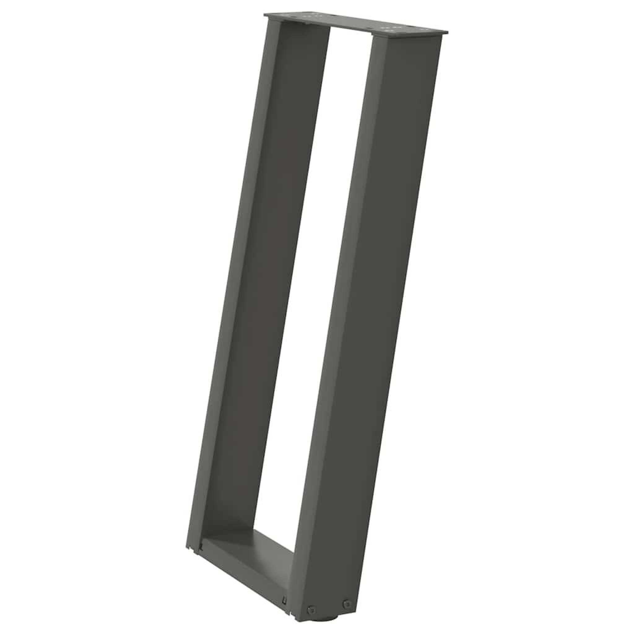 Voir la diapositive 4 : VIDAXL Pieds de table console forme de U 2 pcs 28x(72-73) cm acier