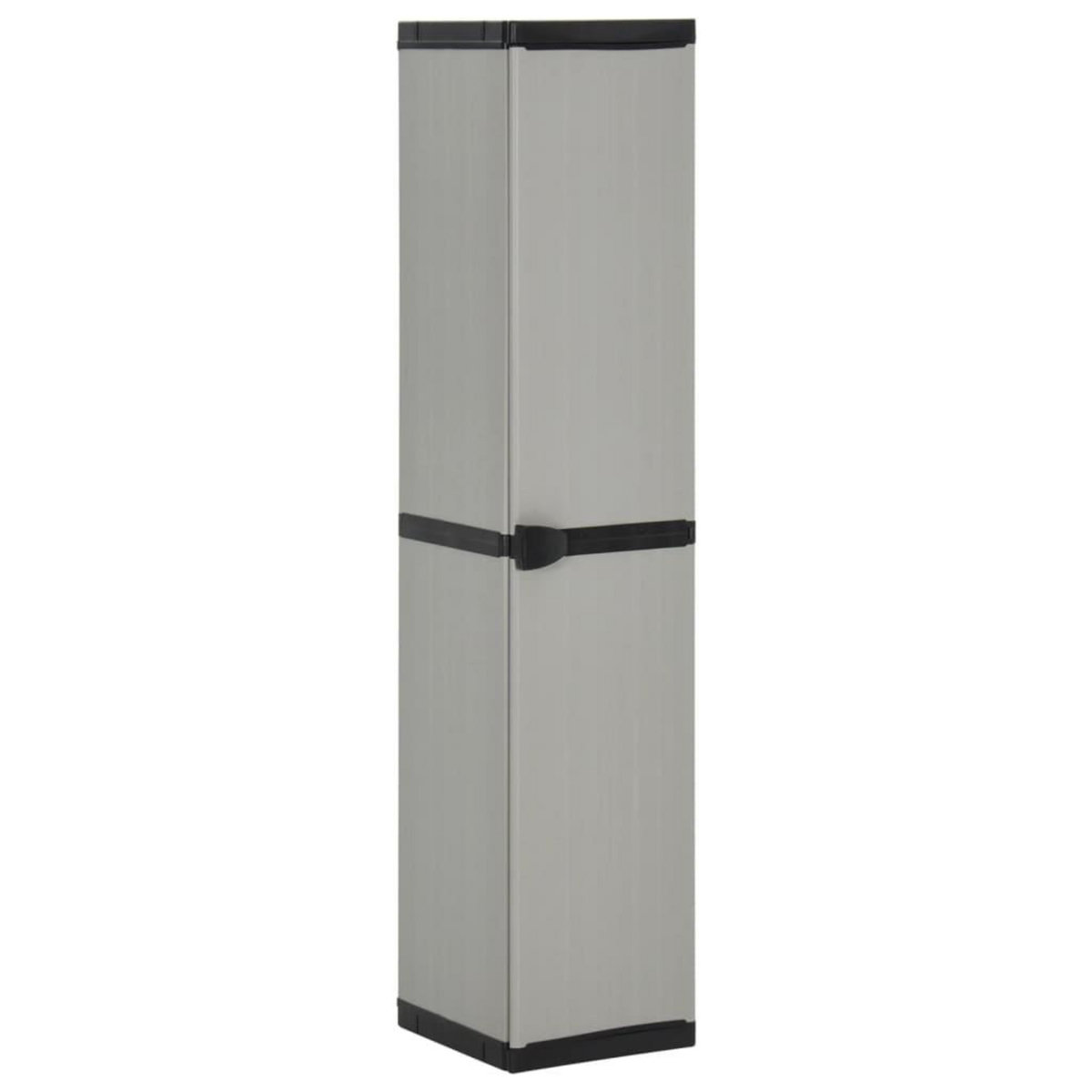 VIDAXL Armoire de rangement de jardin 3 etageres Gris/noir 34x40x168cm
