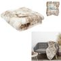 Voir la diapositive 5 : TOILINUX Plaid imitation fourrure Opulence - 200x140cm - marron et beige