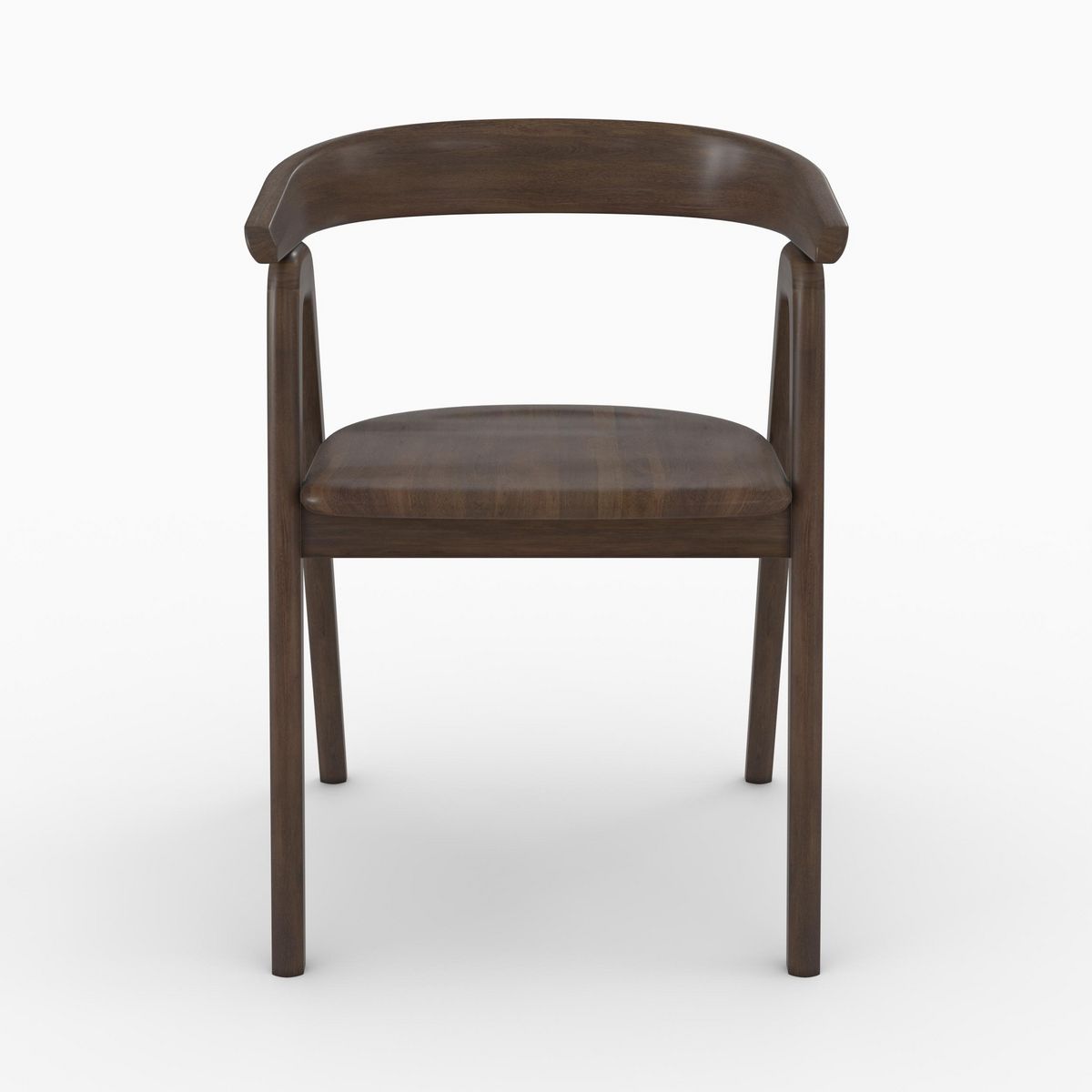 Rendez vous déco Chaise en bois d'hévéa foncé - Hawa