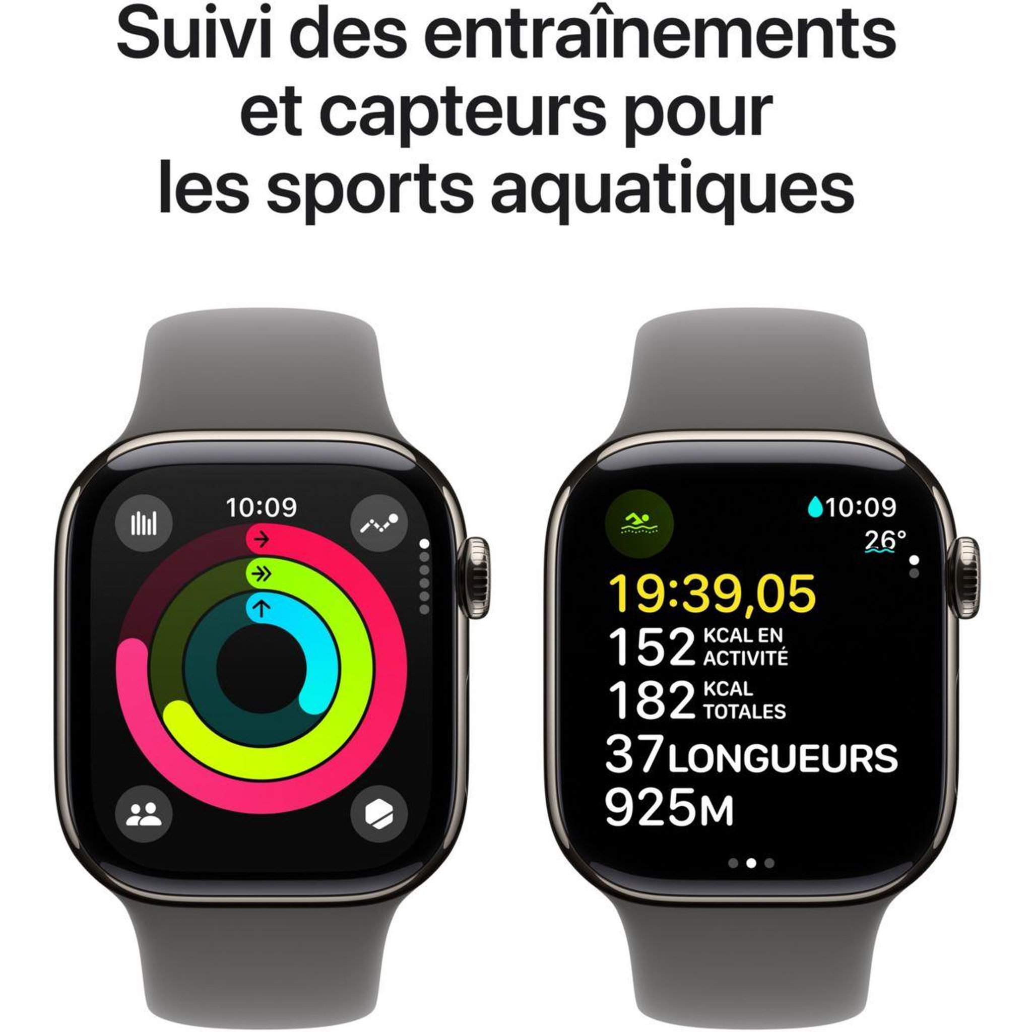 Voir la diapositive 4 : APPLE Montre connectée Serie 10 46mm Titane Naturel S/M Cell