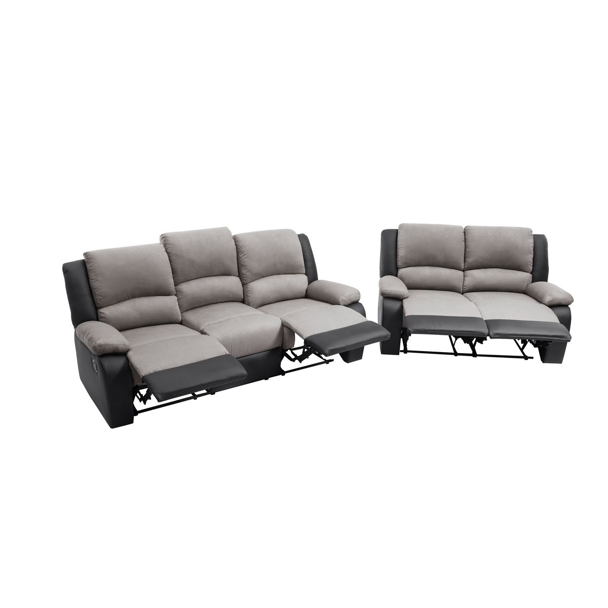 Ensemble canapés 3+2 places relax tissu simili HELENE