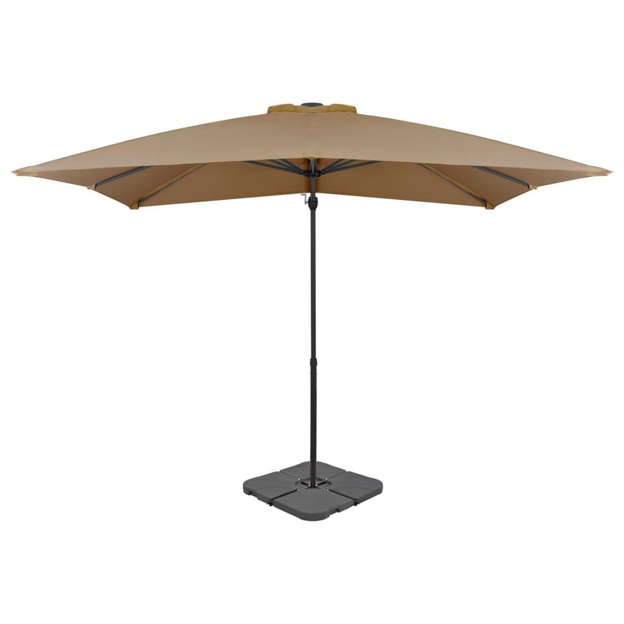 Voir la diapositive 1 : VIDAXL Parasol de jardin avec base portable taupe