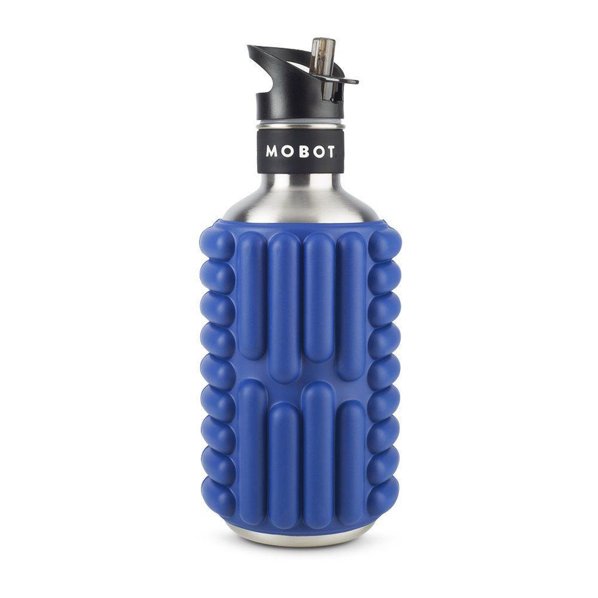 MOBOT Bouteille de sport - mobot - fonction 2 en 1 rouleau de massage - bleu