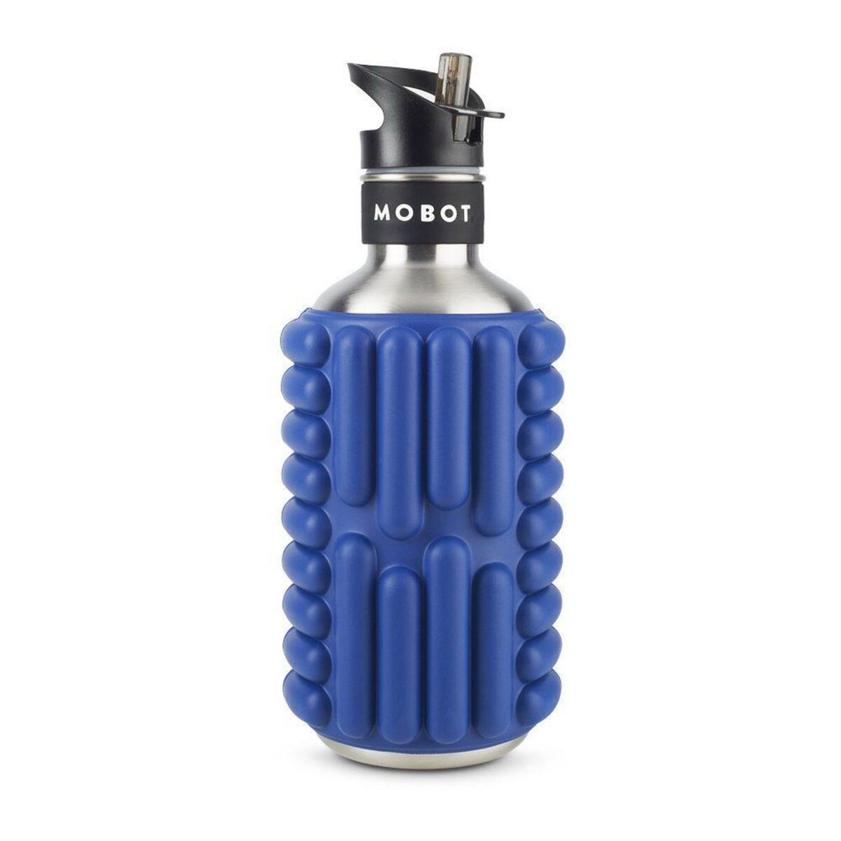 MOBOT Bouteille de sport - Mobot - Fonction 2 en 1 rouleau de massage - Bleu