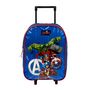 Voir la diapositive 2 : MARVEL Sac maternelle à roulettes Bleu AVENGERS