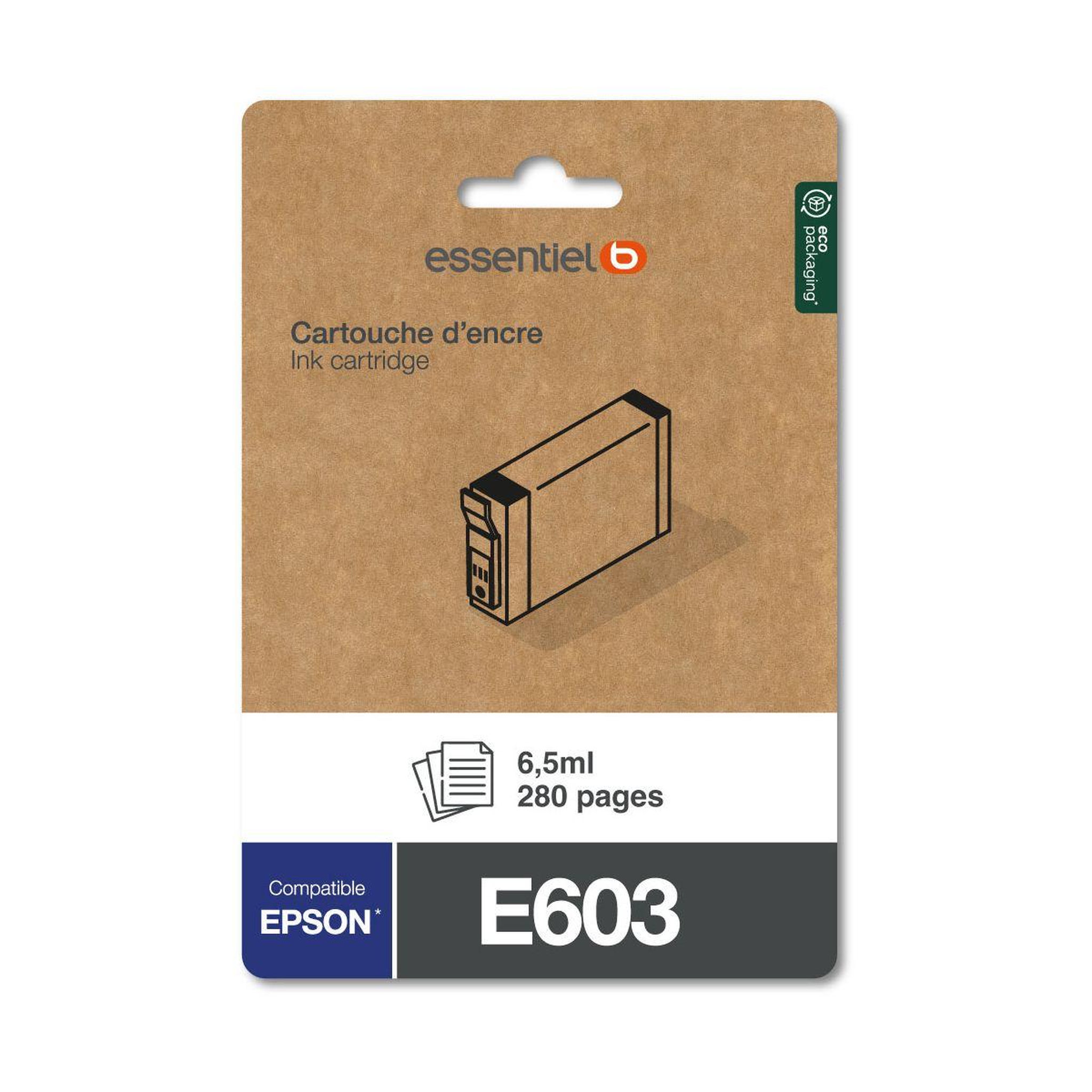 Voir la diapositive 1 : ESSENTIEL B Cartouche d'encre E603 Noire