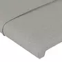 VIDAXL Tete de lit avec oreilles Gris clair 103x16x78/88 cm Tissu