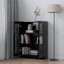 Voir la diapositive 3 : VIDAXL Armoire a vitrine Noir 82,5x30,5x115 cm Bois d'ingenierie