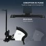 Voir la diapositive 4 : HOMCOM Rameur d'appartement magnétique pliable - Aosom.fr x FFHandball - 8 niv. résistance - écran LCD multifonction - noir blanc