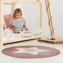 Voir la diapositive 3 : Paris Prix Tapis Rond Enfant  Étoile Métallisée  80cm Rose