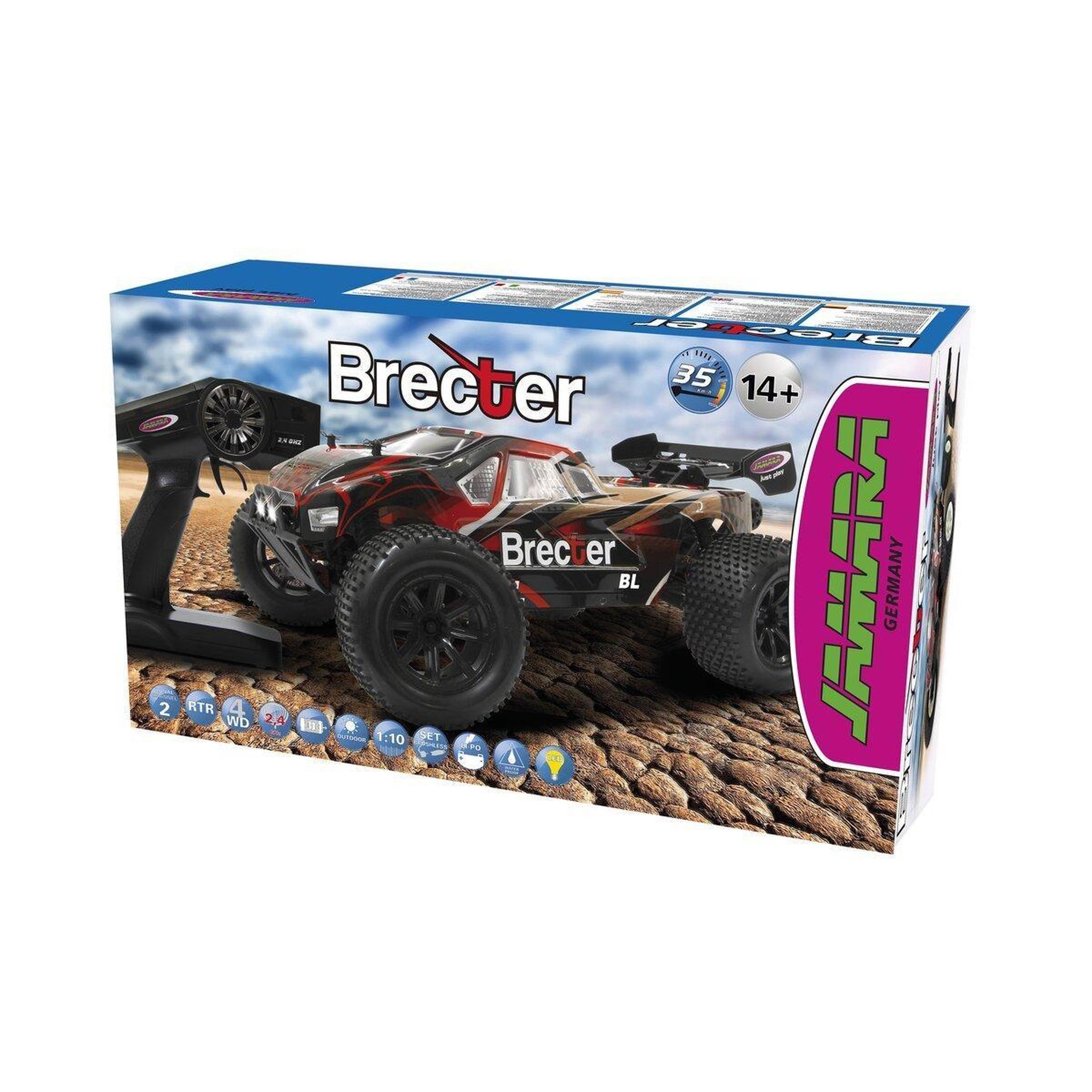 Voir la diapositive 2 : Jamara Brecter truggy 4wd 1:10 lipo 2,4ghz