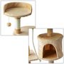 Voir la diapositive 6 : PAWHUT Arbre à chats multi-équipements griffoirs grattoirs plateformes niche corde jouets 40L x 40l x 114H cm beige