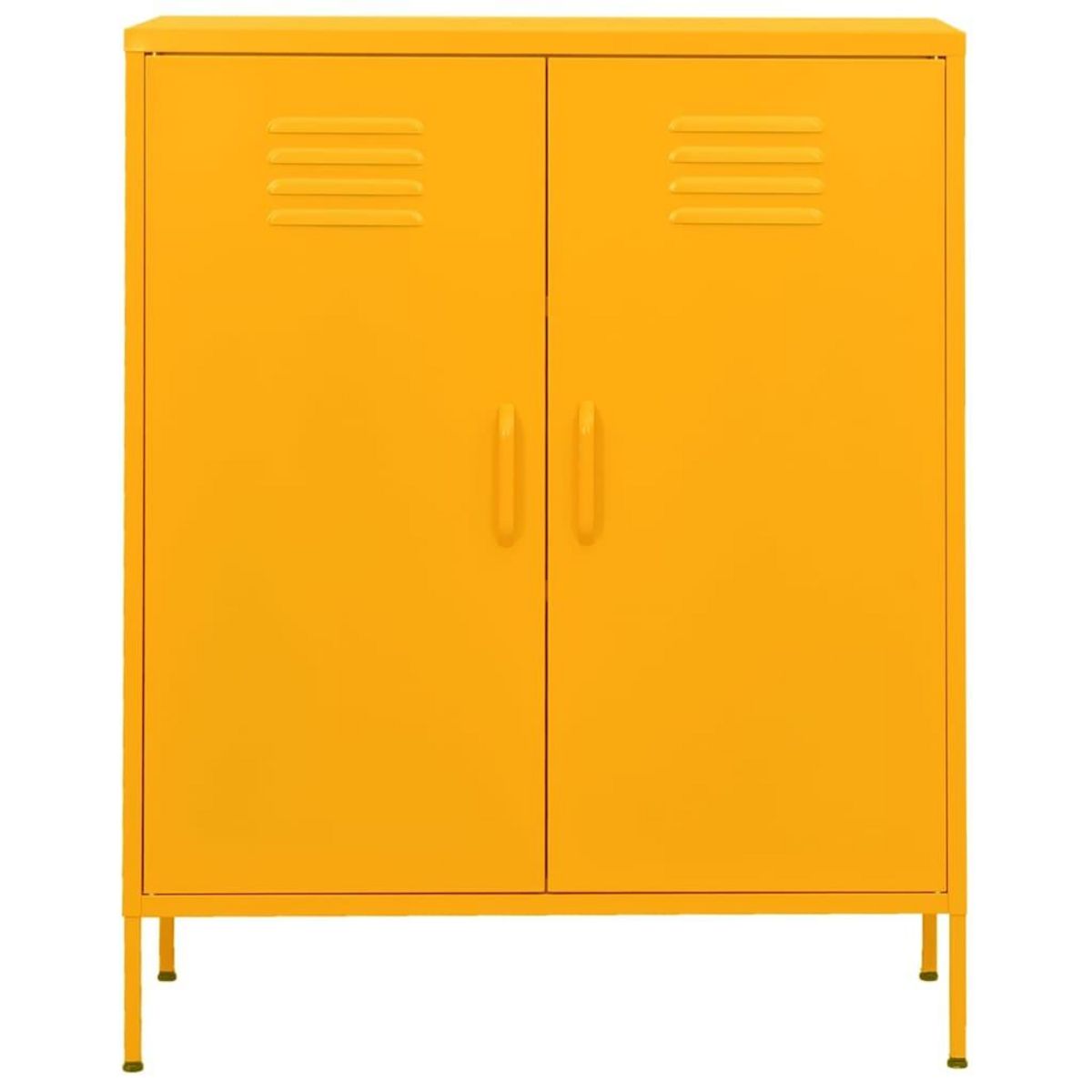 VIDAXL Armoire de rangement Jaune moutarde 80x35x101,5 cm Acier