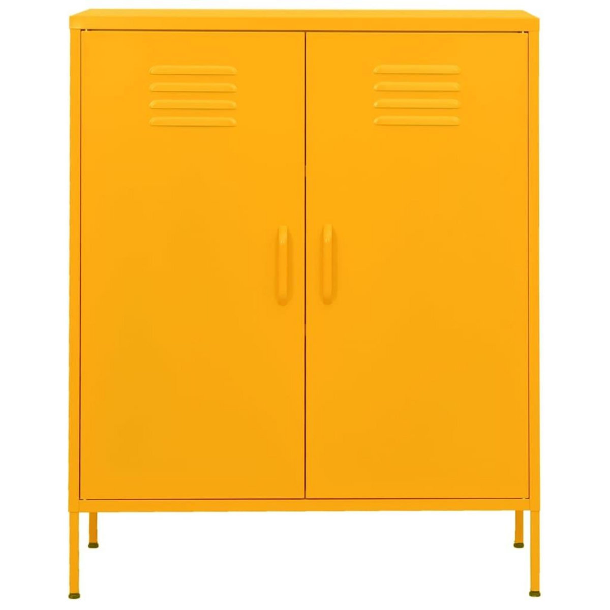 VIDAXL Armoire de rangement Jaune moutarde 80x35x101,5 cm Acier
