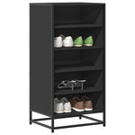 VIDAXL Etagere a chaussures noir 48x38x97,5 cm bois d'ingenierie