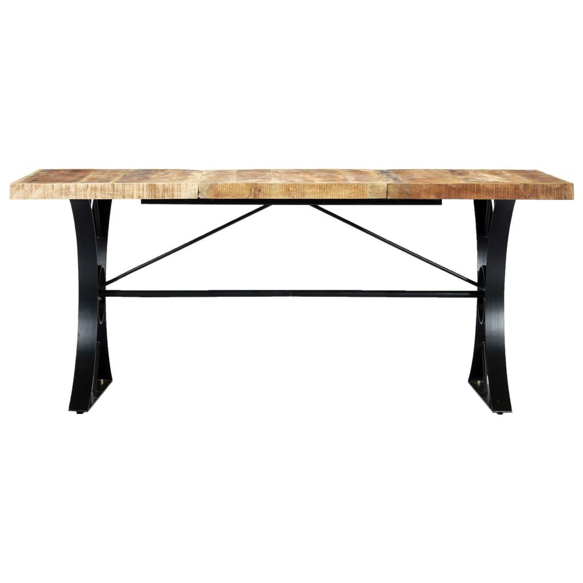 Voir la diapositive 2 : VIDAXL Table a manger 180x90x76 cm bois de manguier massif