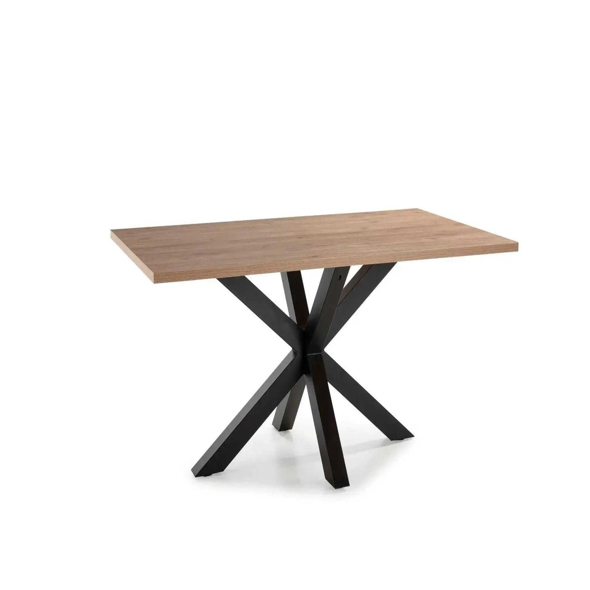 CASANOVA PARIS Silta - table à manger rectangulaire 180cmpieds en métal noir. Coloris disponibles : Marron
