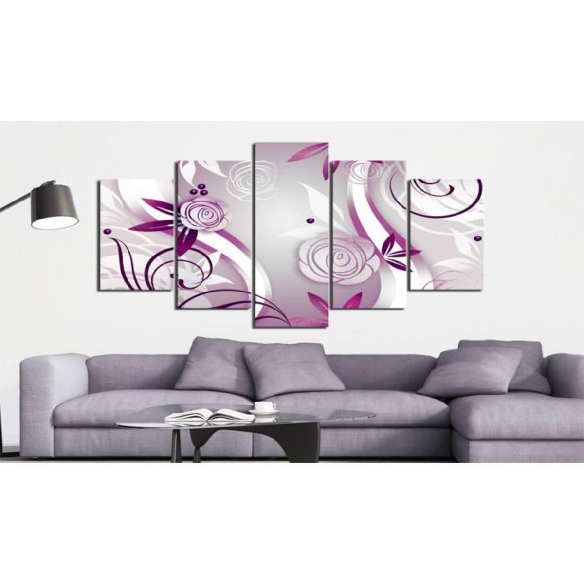 Paris Prix Tableau Imprimé  Roses Violettes