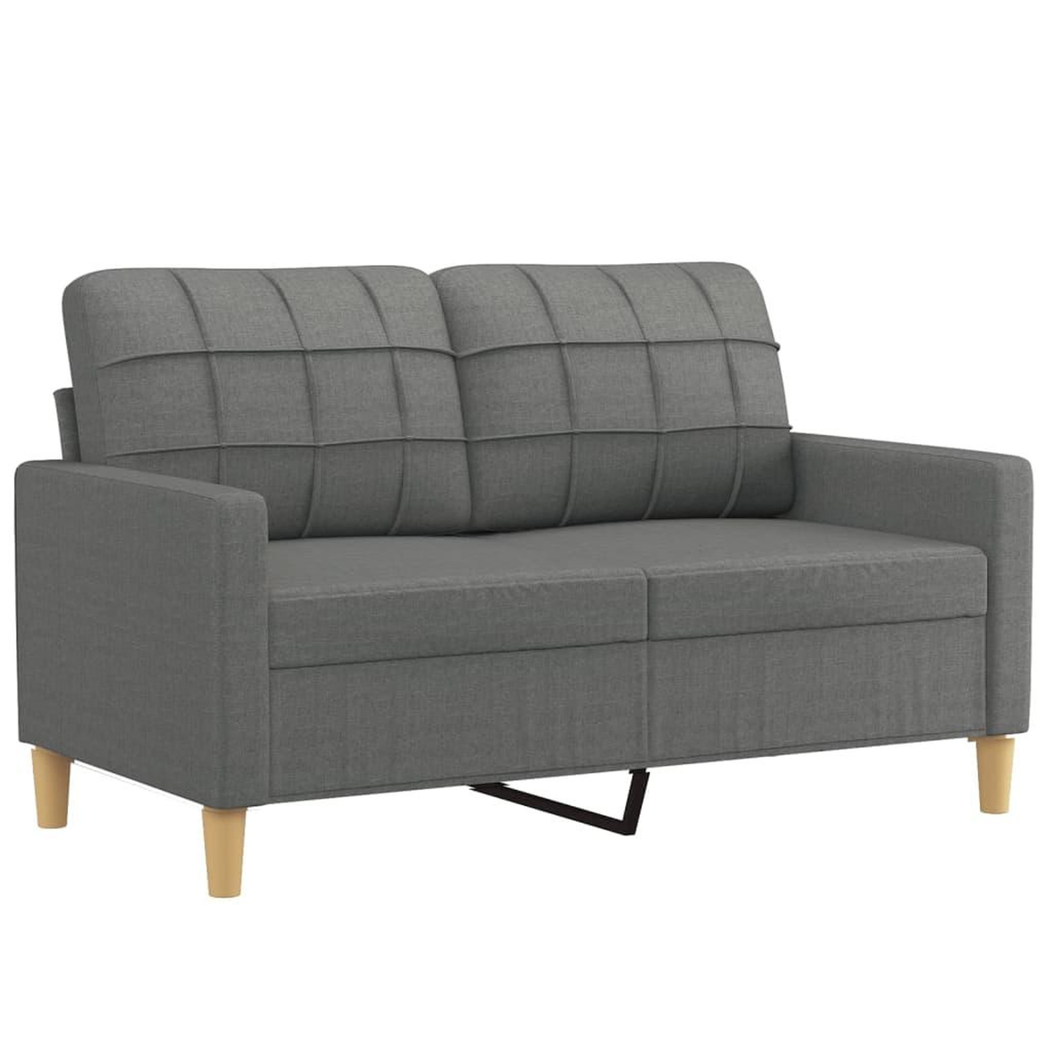 Voir la diapositive 3 : VIDAXL Ensemble de canapes 2 pcs coussins gris fonce tissu