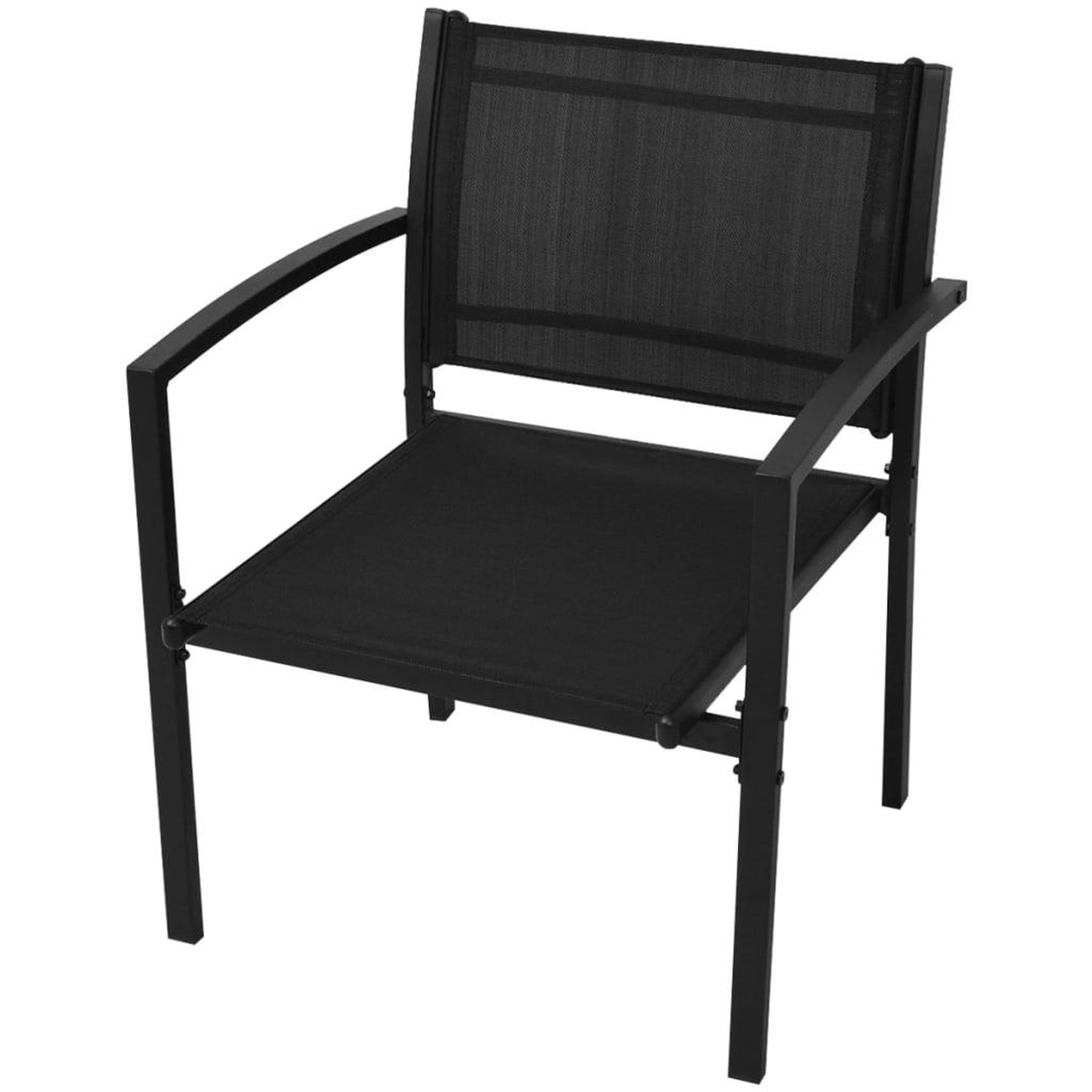 Voir la diapositive 5 : VIDAXL Salon de jardin 4 pcs textilene noir