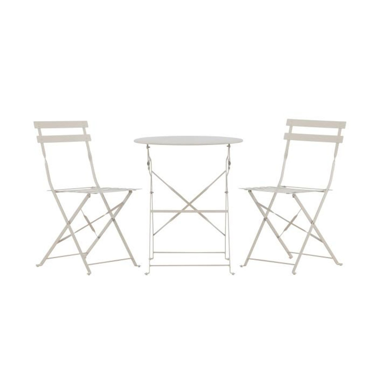 Paris Prix Ensemble Table de Jardin & 2 Chaises  Tao  71cm Beige