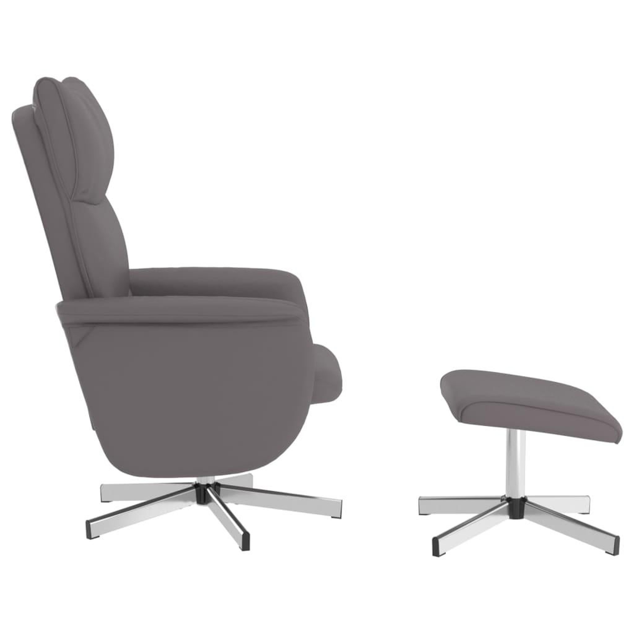 Voir la diapositive 4 : VIDAXL Fauteuil inclinable de massage avec repose-pied gris similicuir