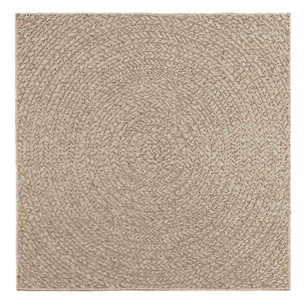 VIDAXL Tapis ZIZUR beige 120x120 cm aspect de jute interieur exterieur