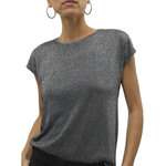 Vero Moda T-Shirt Gris Foncé Femme Vero Moda Sarah. Coloris disponibles : Noir