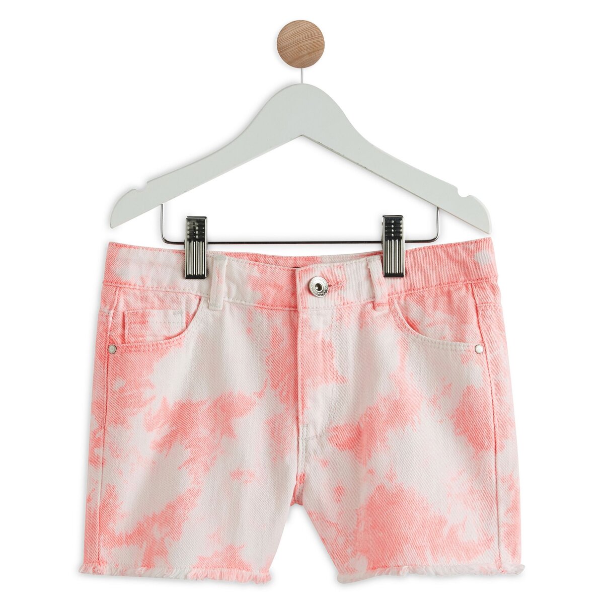 INEXTENSO Short twill tie and dye fille pas cher Auchan