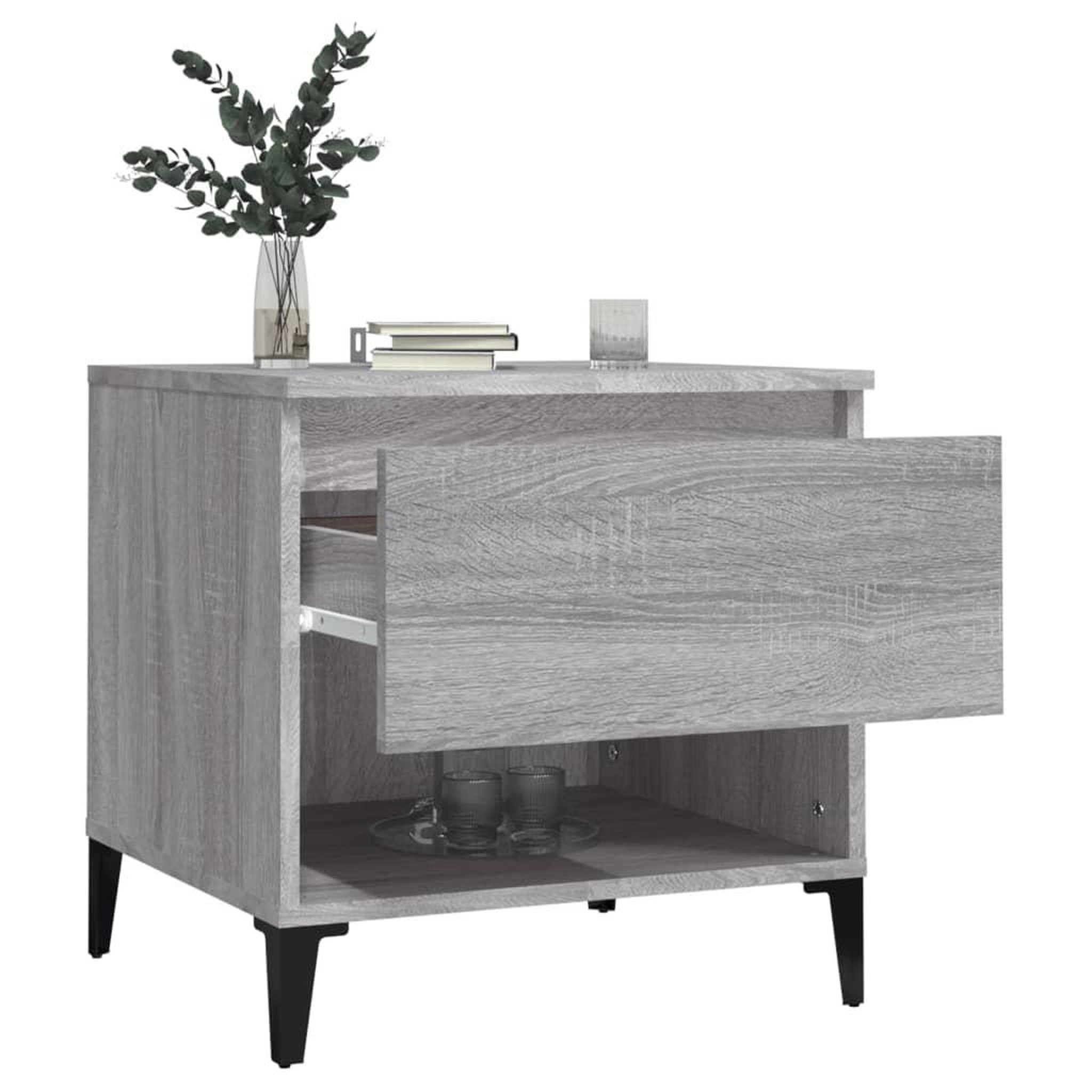 Voir la diapositive 5 : VIDAXL Tables d'appoint 2 pcs Sonoma gris 50x46x50 cm Bois ingenierie