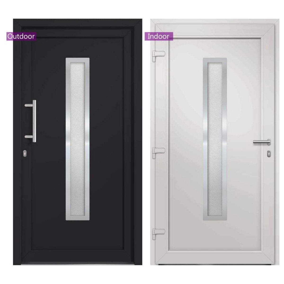 VIDAXL Porte d'entree Anthracite 98x190 cm