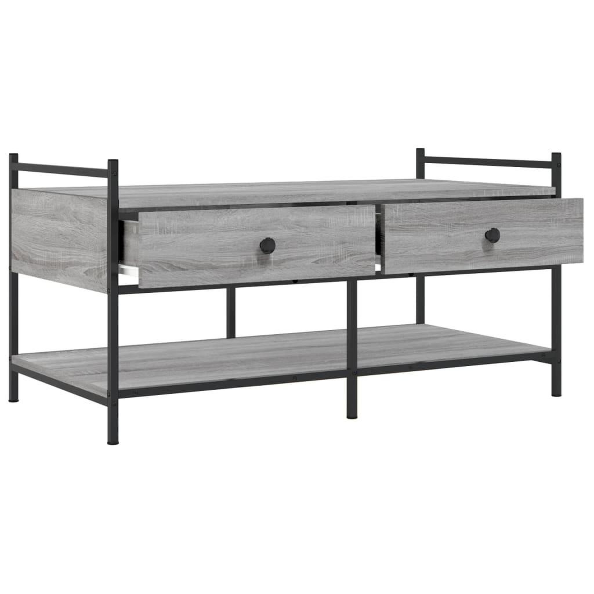 Voir la diapositive 5 : VIDAXL Table basse sonoma gris 99x50x50 cm bois d'ingenierie