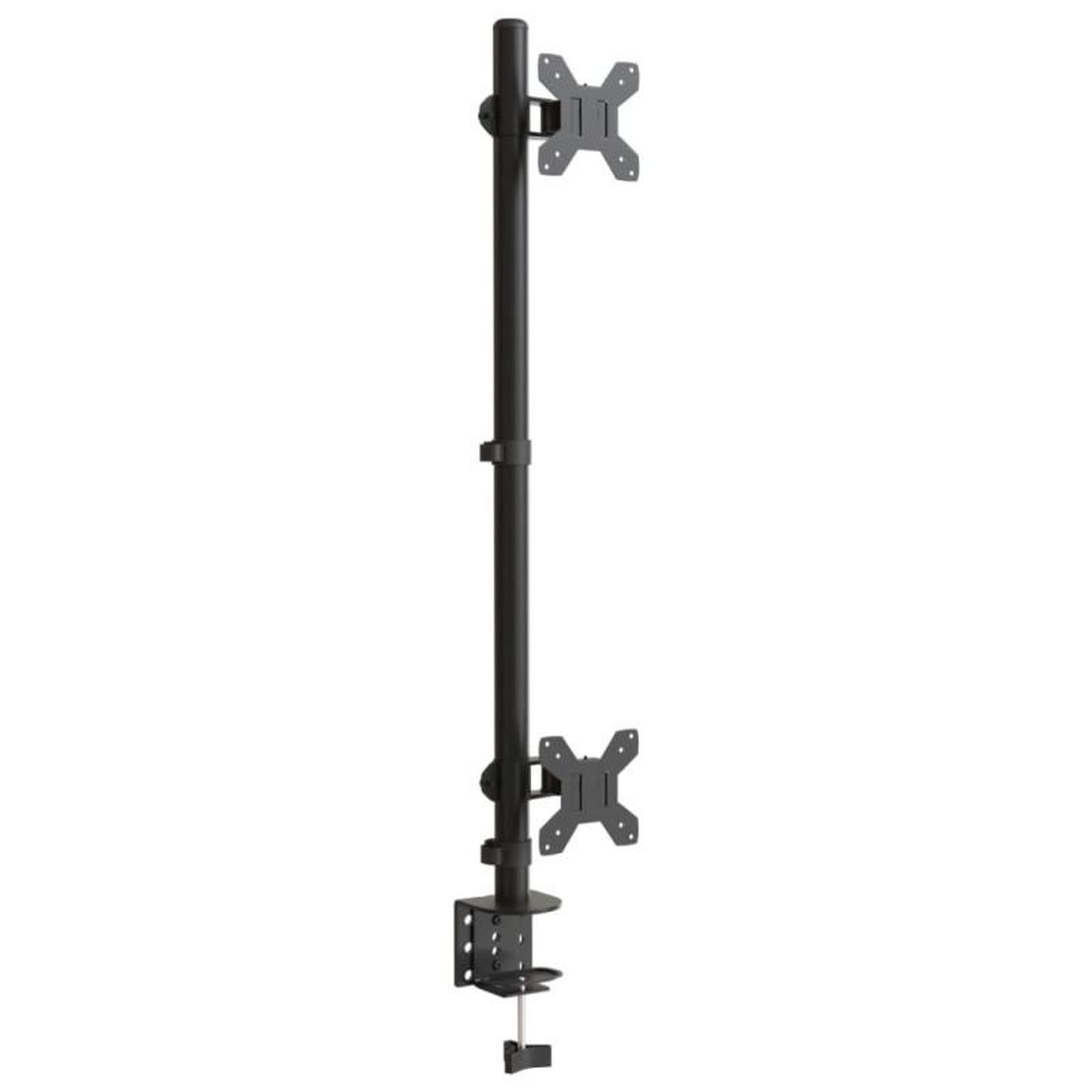 Voir la diapositive 3 : VIDAXL Support de moniteur double noir acier VESA 75 100 mm
