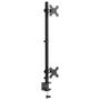 Voir la diapositive 3 : VIDAXL Support de moniteur double noir acier VESA 75 100 mm