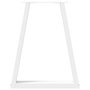 Voir la diapositive 5 : VIDAXL Pieds de table basse forme de V 2 pcs blanc 50x(72-73) cm acier
